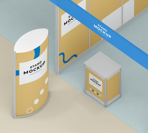 Business Stand And Booth Mock-Up Psd