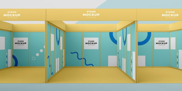 Business Stand And Booth Mock-Up Psd