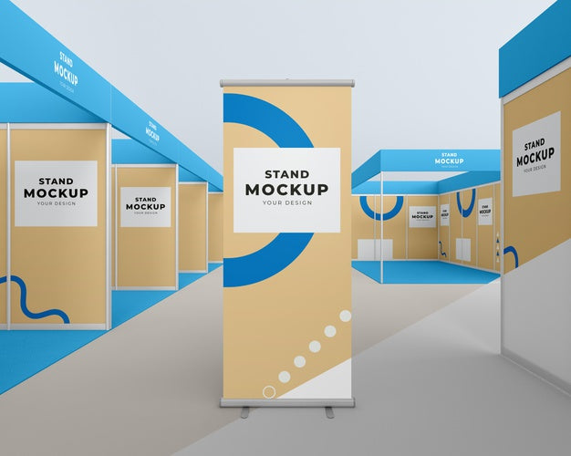 Business Stand And Booth Mock-Up Psd