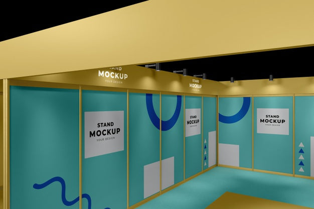 Business Stand And Booth Mock-Up Psd