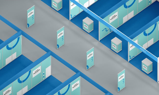 Business Stand And Booth Mock-Up Psd
