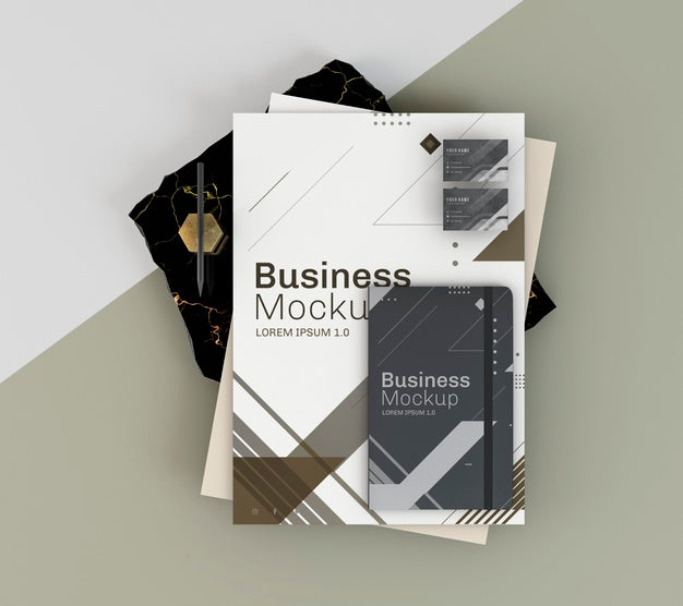 Business Stationery Mock-Up And Notepad Psd