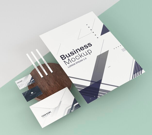 Business Stationery Mock-Up Arrangement Copy Space Psd
