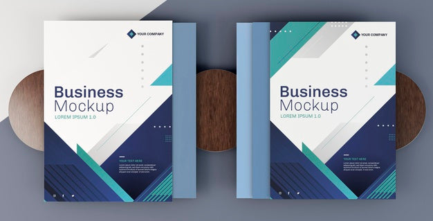 Business Stationery Mock-Up Arrangement Cover Books Psd