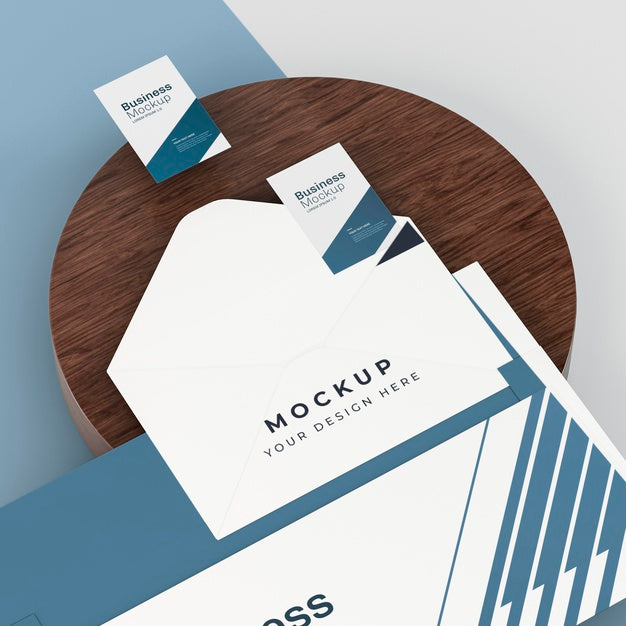 Business Stationery Mock-Up With Envelope Psd