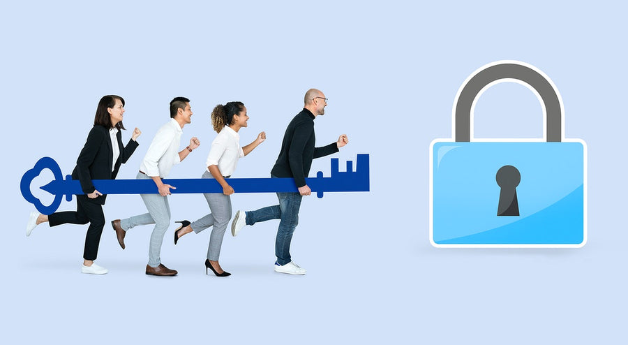 Business Team With Internet Security