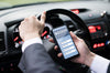 Businessman Holding Smartphone While Driving Psd