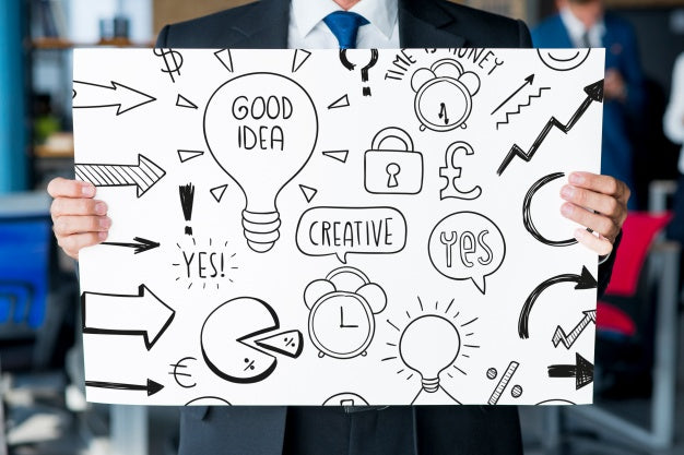 Businessman Presenting Board Mockup Psd