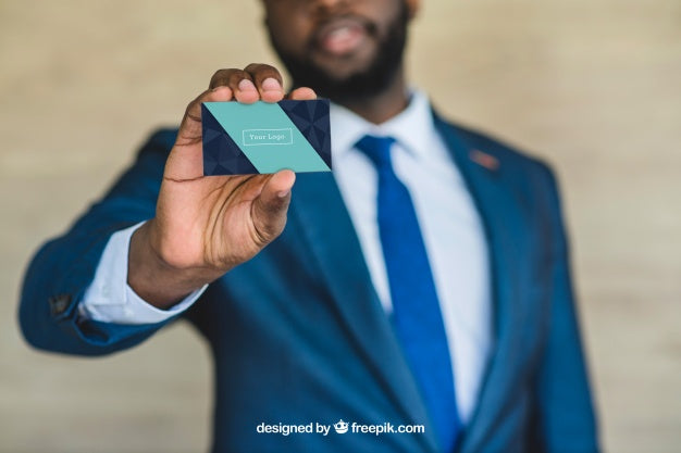 Businessman Showing Business Card Psd