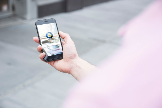 Businessman Using Smartphone Mockup Psd