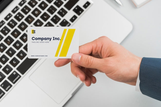 Businessman With Business Card Mockup Psd