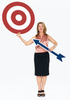 Businesswoman Holding An Arrow And A Dartboard