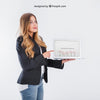 Businesswoman Presenting Tablet Psd