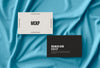 Bussiness Card On Fabric Surface Psd