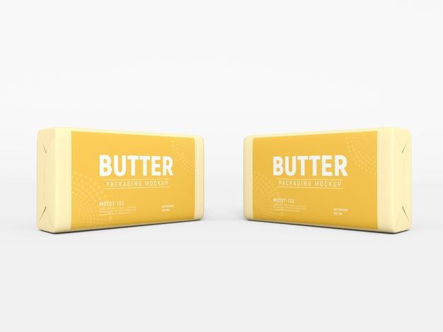 Butter Block Bar Packaging Mockup Psd