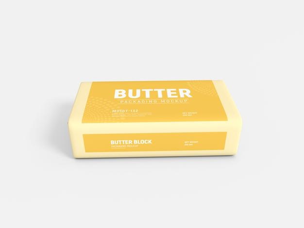Butter Block Bar Packaging Mockup Psd