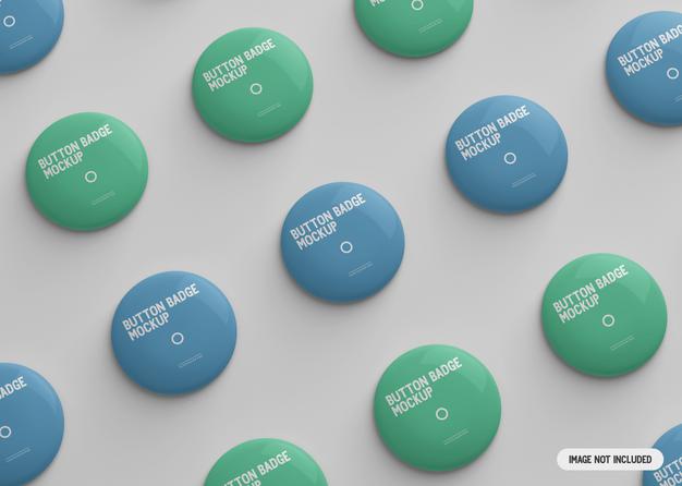Button Badge Mockup Psd
