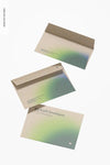 C6 Kraft Envelopes Mockup, Floating Psd