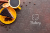 Cake Coffee And Dried Orange With Mock-Up Psd
