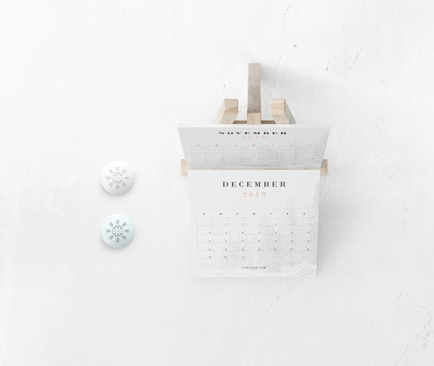 Calendar On Painting Miniature Support Psd