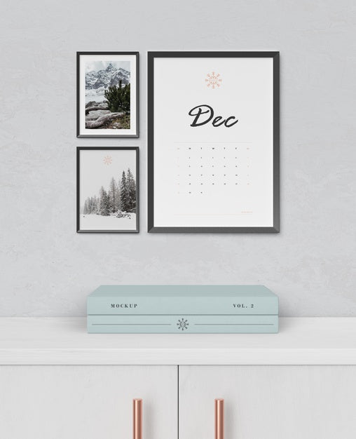 Calendar Putt In Painting Frame Support Psd