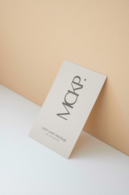 Camel And Nude Visits Card Mockup Psd