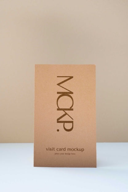 Camel And Nude Visits Card Mockup Psd