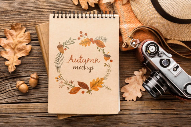 Camera And Notebook Psd