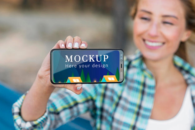 Camping Outside Concept Mock-Up Psd