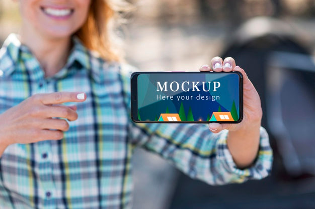 Camping Outside Concept Mock-Up Psd