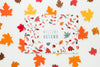 Canadian Dried Leaves With Welcome Autumn Quote Psd