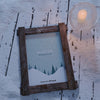 Candle Beside Frame With Winter Theme Psd