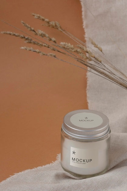 Candle Packaging Design Mockup Psd