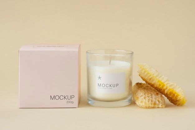 Candle Packaging Design Mockup Psd