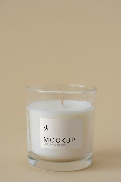 Candle Packaging Design Mockup Psd