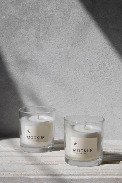 Candle Packaging Design Mockup Psd