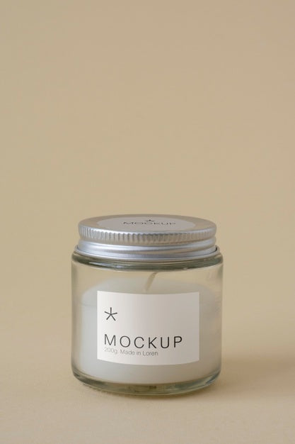 Candle Packaging Design Mockup Psd