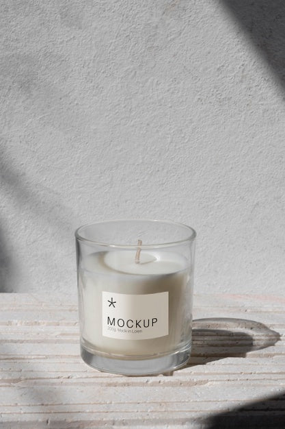 Candle Packaging Design Mockup Psd