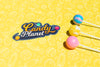 Candy Planet Logo With Lollipop Sugar Planets Psd