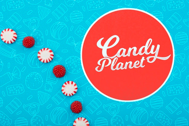 Candy Planet Shop Minimalist Logo Psd