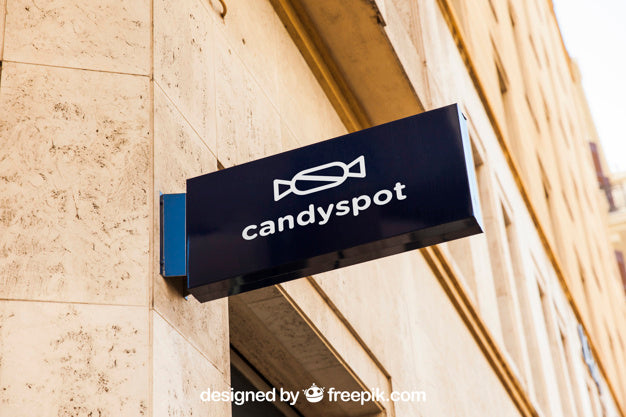 Black Wide Horizontal Business Logo Sign Mockup