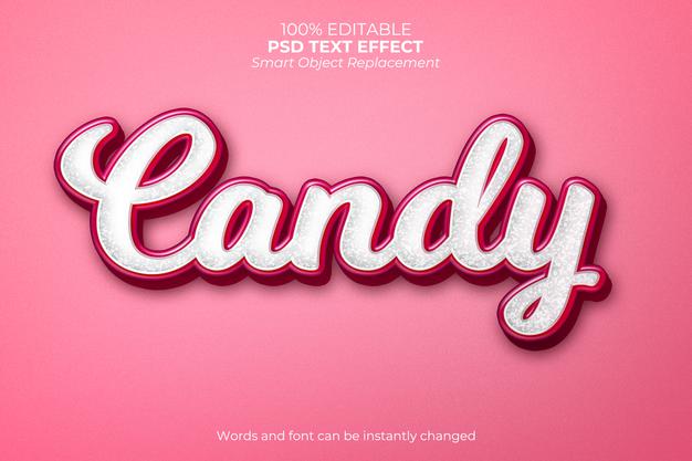 Candy Text Effect Psd