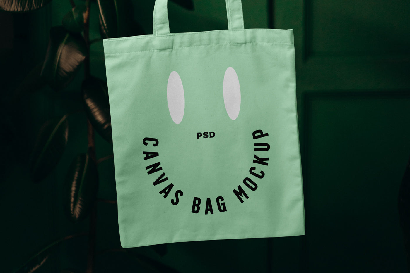 Canvas Bag In Leaving Room Mockup