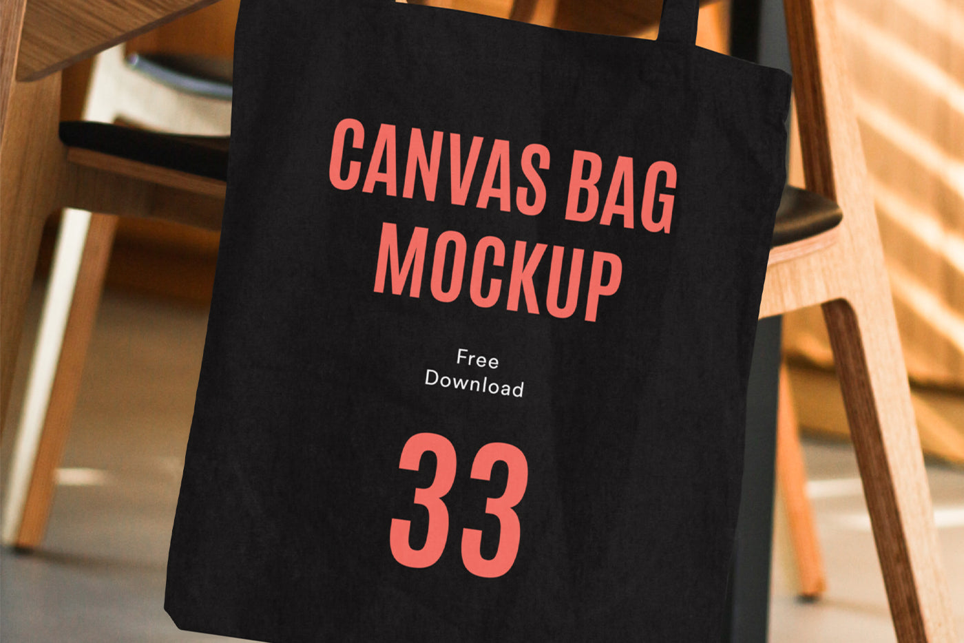 Canvas Bag On Chair Mockup