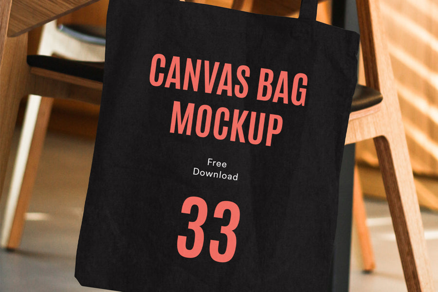 Canvas Bag On Chair Mockup