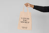 Canvas Bag With Hand Mockup