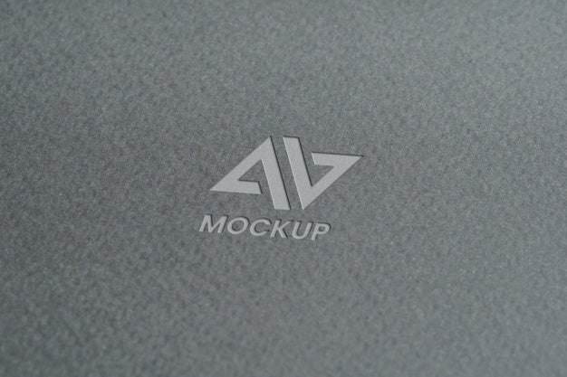 Capital Letter Mock-Up Logo Design On Minimalist Grey Paper Psd