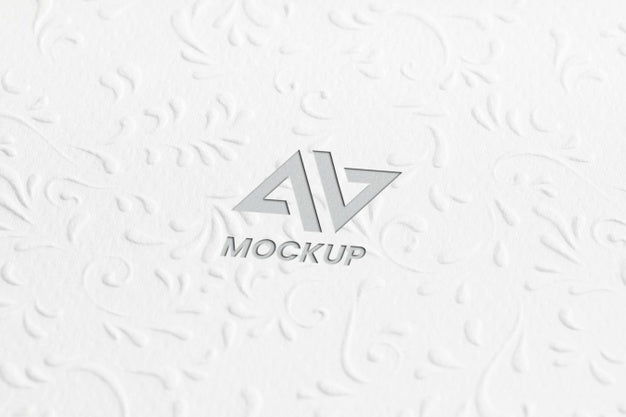 Capital Letter Mock-Up Logo Design On Minimalist Paper Psd