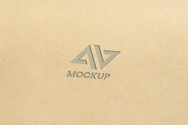 Capital Letter Mock-Up Logo Design On Minimalist Paper Psd
