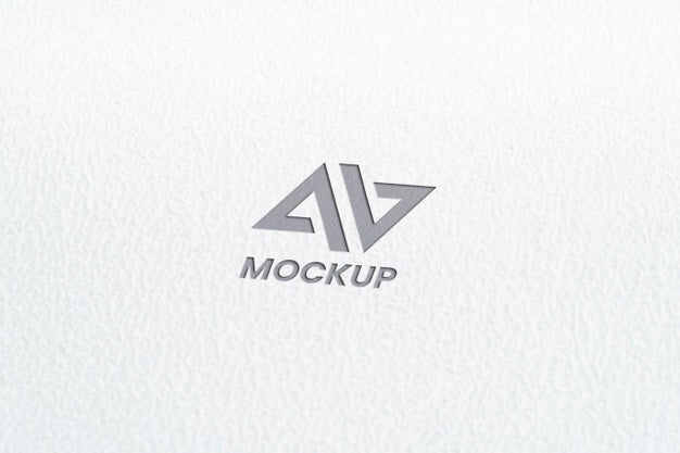 Capital Letter Mock-Up Logo Design On Minimalist White Paper Psd